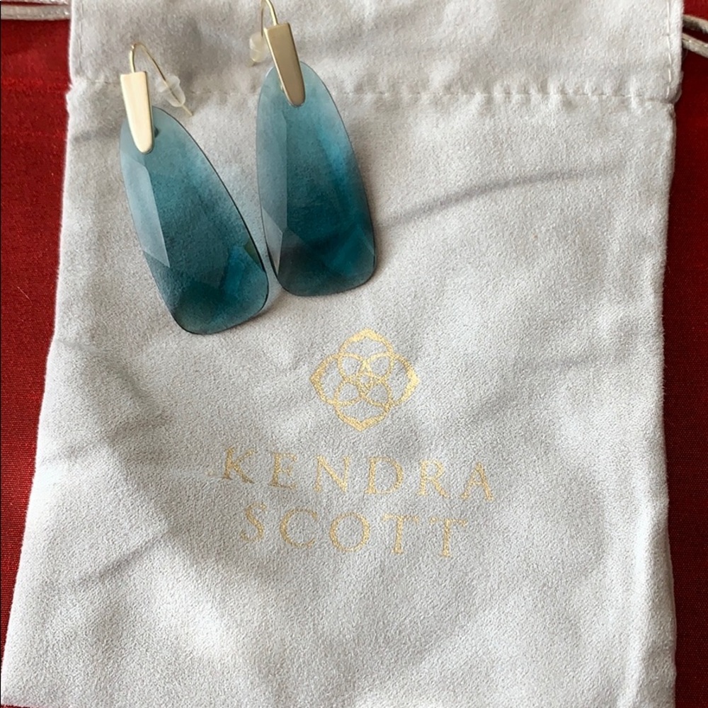 Kendra Scott blue crystal earrings.